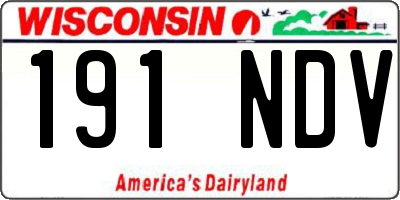 WI license plate 191NDV