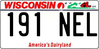 WI license plate 191NEL