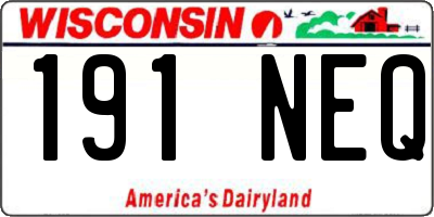 WI license plate 191NEQ