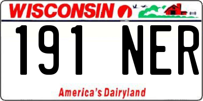 WI license plate 191NER