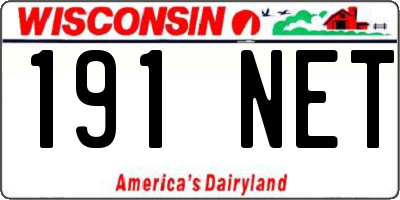 WI license plate 191NET