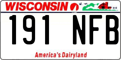 WI license plate 191NFB