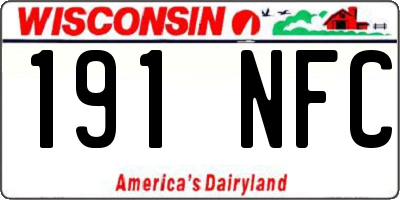 WI license plate 191NFC