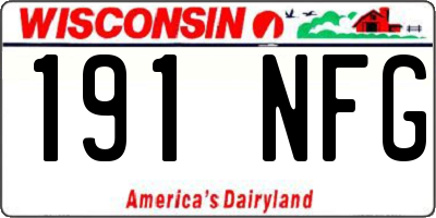 WI license plate 191NFG