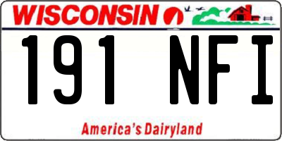 WI license plate 191NFI