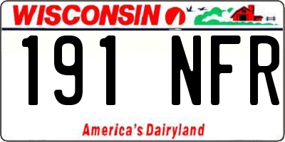 WI license plate 191NFR
