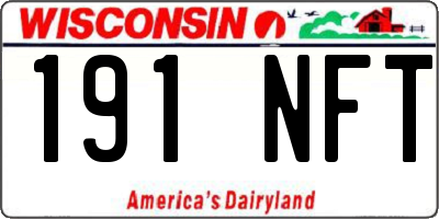 WI license plate 191NFT
