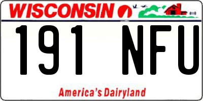 WI license plate 191NFU