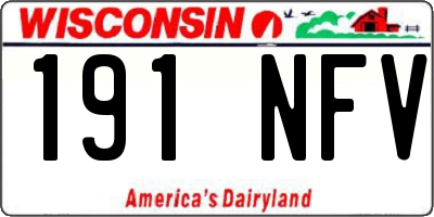 WI license plate 191NFV