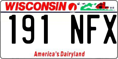 WI license plate 191NFX