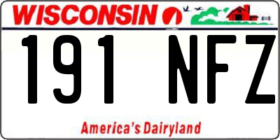 WI license plate 191NFZ