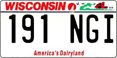 WI license plate 191NGI