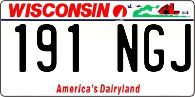 WI license plate 191NGJ
