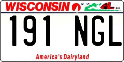 WI license plate 191NGL