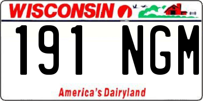 WI license plate 191NGM
