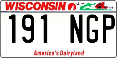 WI license plate 191NGP