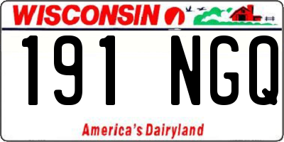 WI license plate 191NGQ