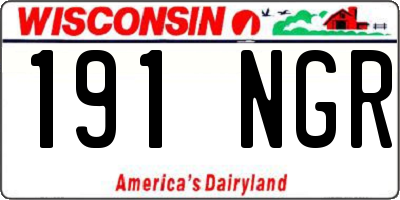 WI license plate 191NGR