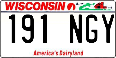 WI license plate 191NGY
