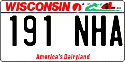 WI license plate 191NHA