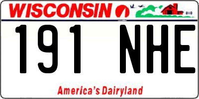 WI license plate 191NHE