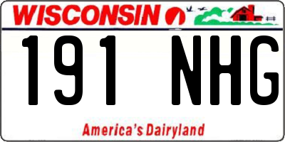WI license plate 191NHG