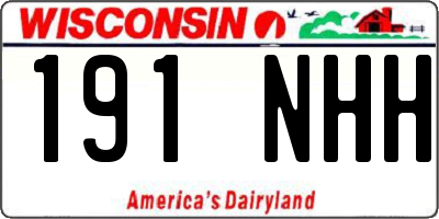 WI license plate 191NHH