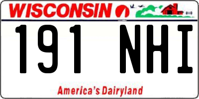 WI license plate 191NHI