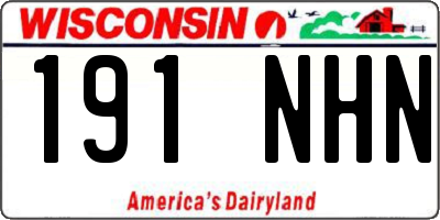 WI license plate 191NHN