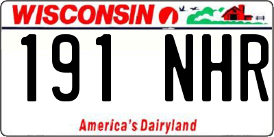 WI license plate 191NHR