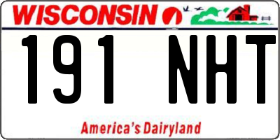 WI license plate 191NHT