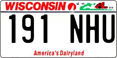 WI license plate 191NHU
