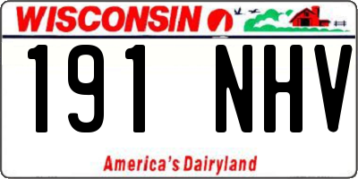 WI license plate 191NHV