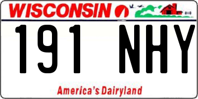 WI license plate 191NHY
