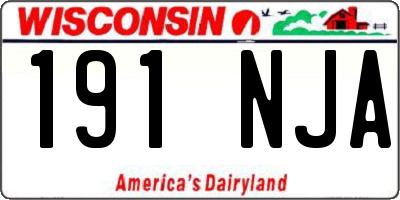 WI license plate 191NJA