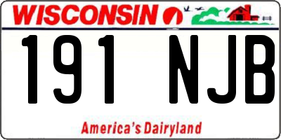WI license plate 191NJB
