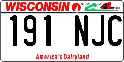 WI license plate 191NJC