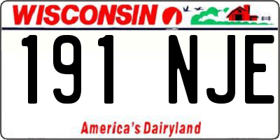 WI license plate 191NJE