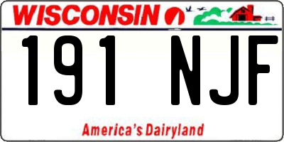 WI license plate 191NJF