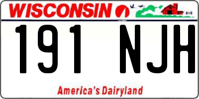 WI license plate 191NJH