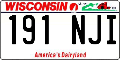 WI license plate 191NJI
