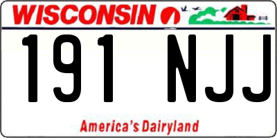 WI license plate 191NJJ