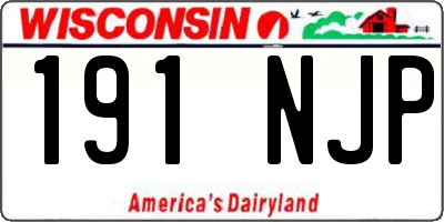 WI license plate 191NJP