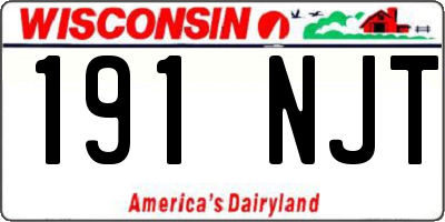 WI license plate 191NJT