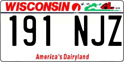 WI license plate 191NJZ