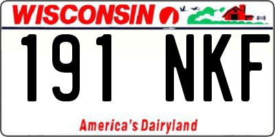 WI license plate 191NKF