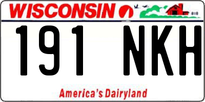 WI license plate 191NKH
