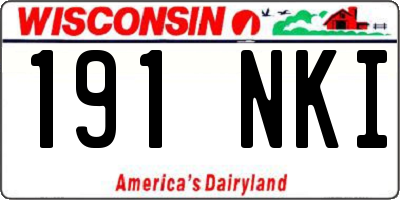 WI license plate 191NKI