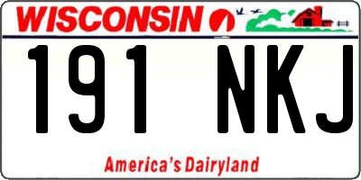 WI license plate 191NKJ