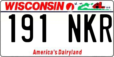 WI license plate 191NKR